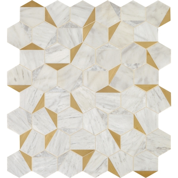 Shop Daltile LVILUSNRYMS1P Lavaliere - 14" x 15" Sheet Hexagon Mosaic
